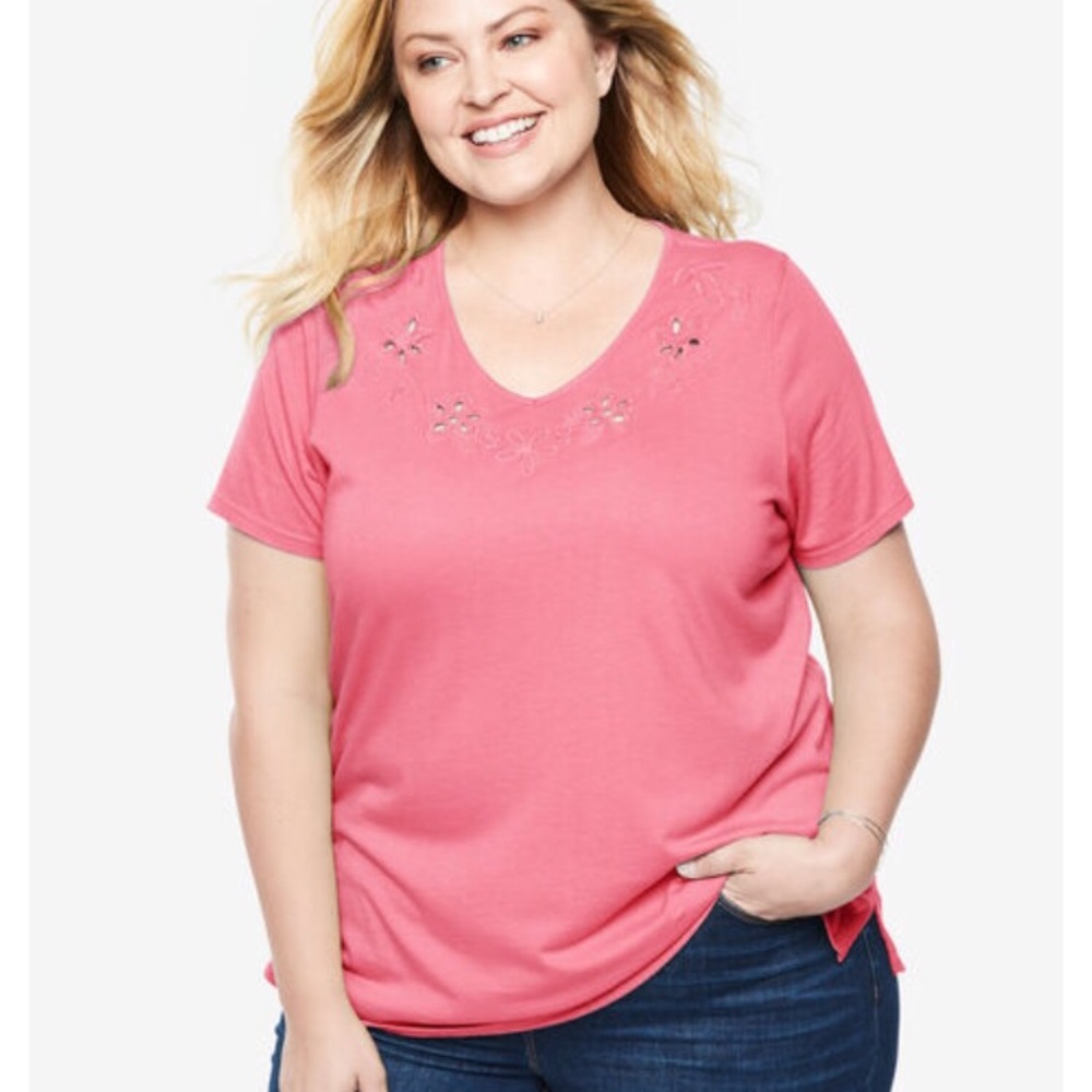 NEW plus size 14/16 blush pink cutout tunic